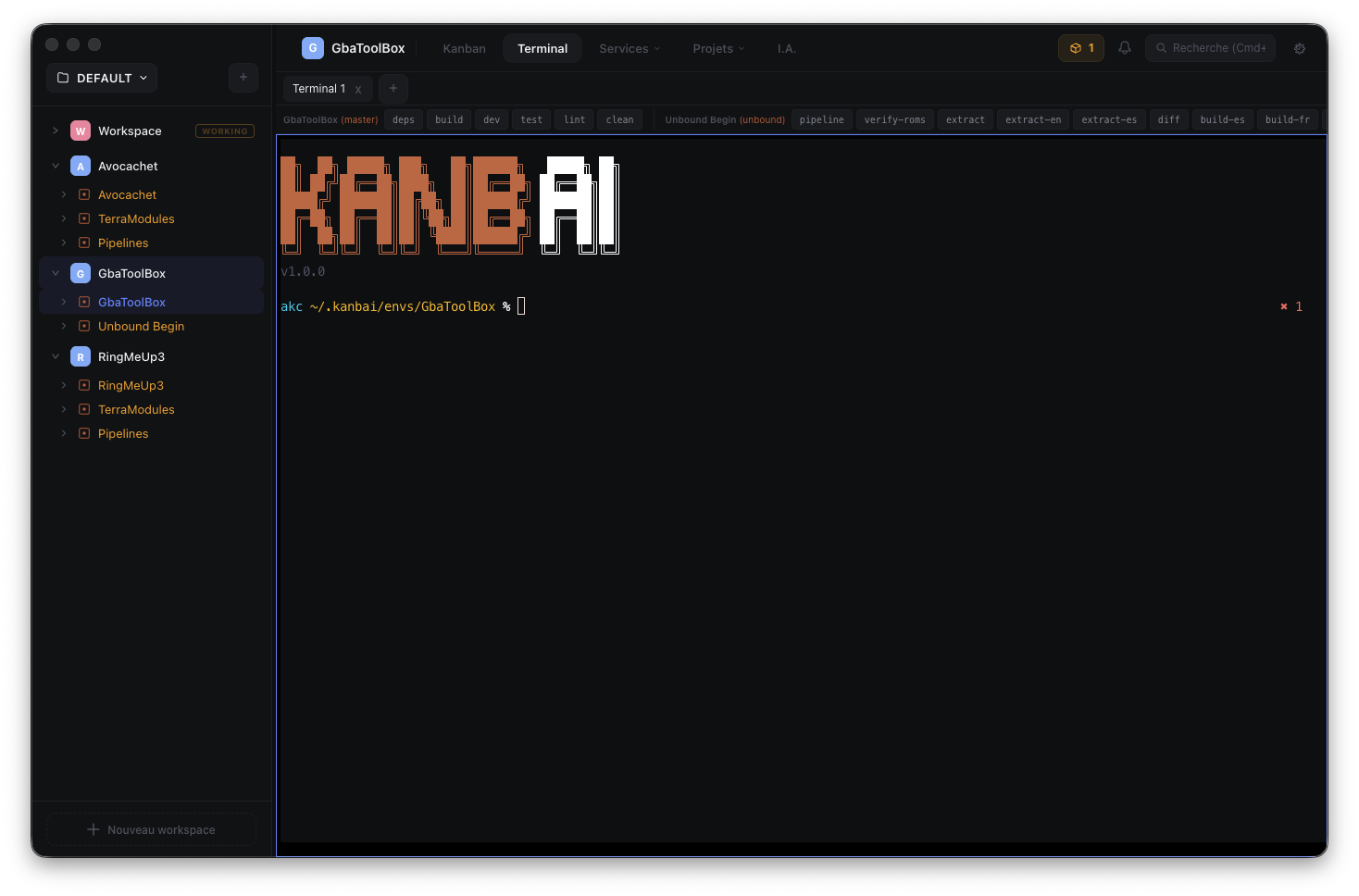 Multi-workspace avec arborescence et fichiers récents